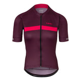 Giro W Chrono Jersey dark cherry/raspberry stripe