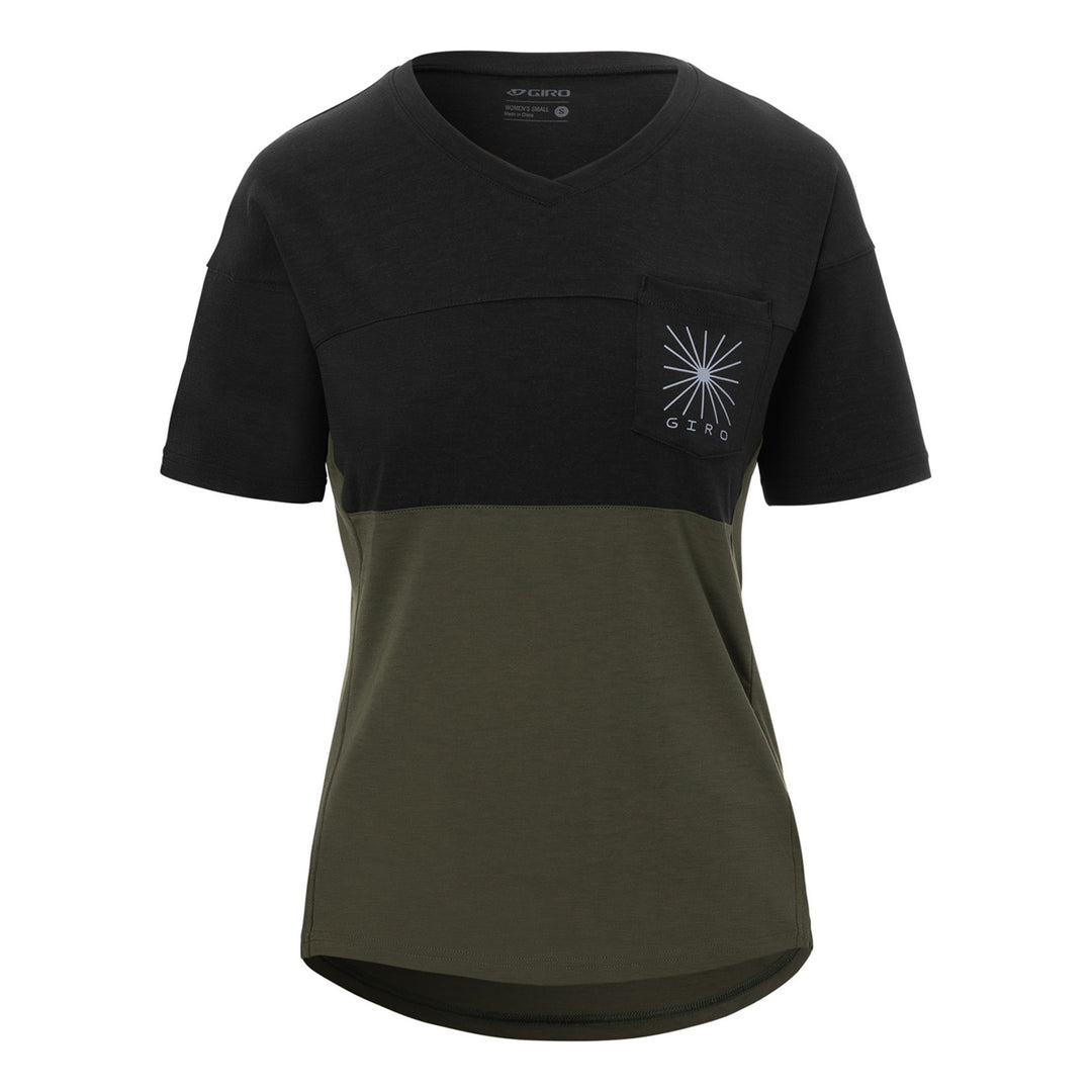 Giro W Ride LT Jersey black/trail green