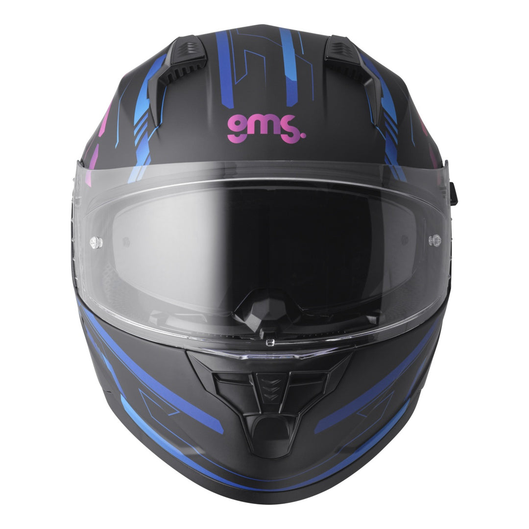 gms Integralhelm Hexago Graphic blau-violett