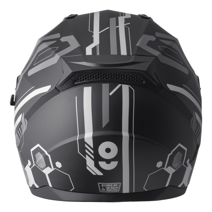 gms Integralhelm Hexago Graphic grau