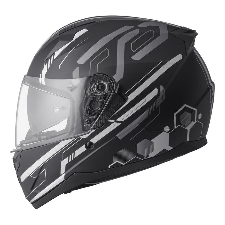 gms Integralhelm Hexago Graphic grau