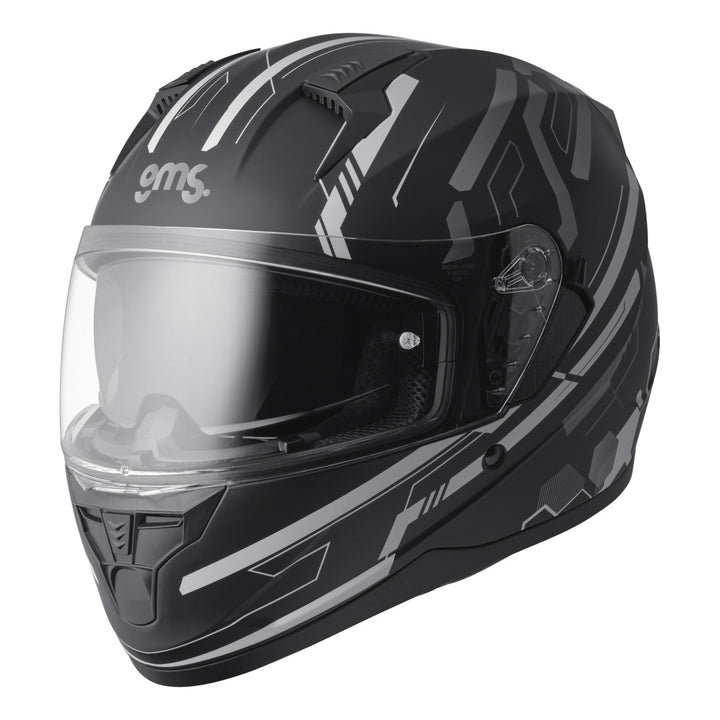 gms Integralhelm Hexago Graphic grau