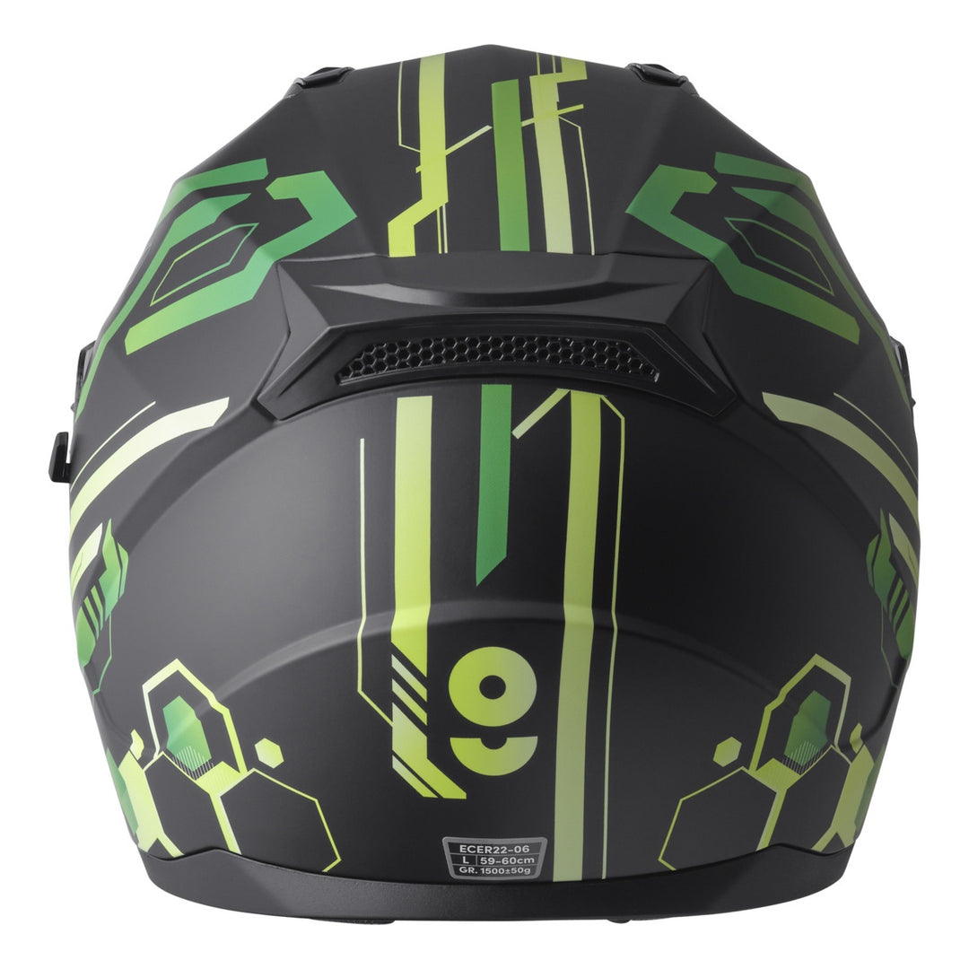 gms Integralhelm Hexago Graphic grün