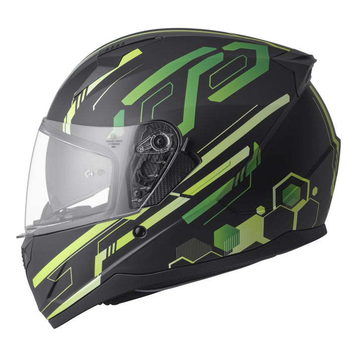 gms Integralhelm Hexago Graphic grün