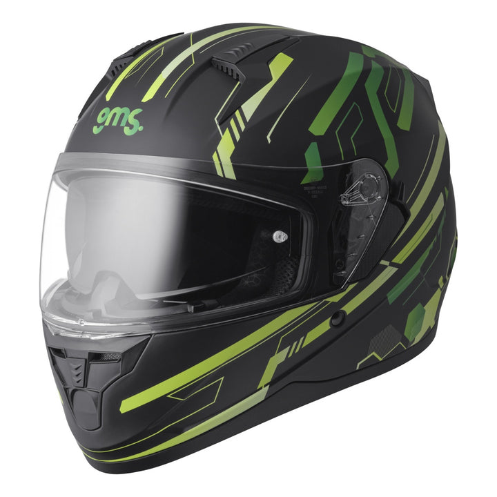 gms Integralhelm Hexago Graphic grün