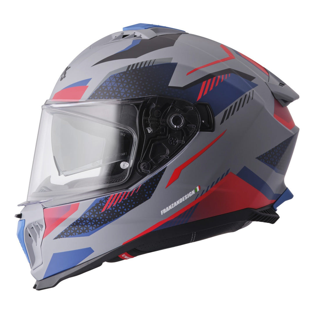 gms Integralhem Gelero grau-blau-rot