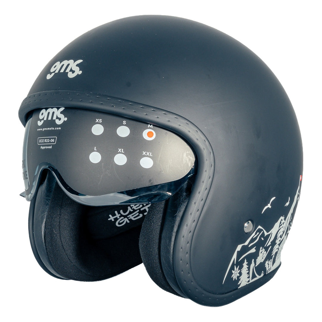 gms Jethelm Ride in Switzerland schwarz-weiss