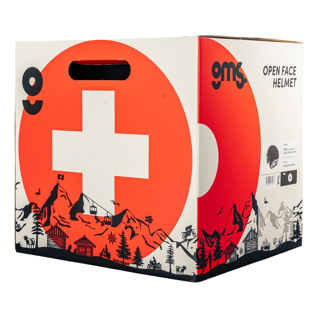 gms Jethelm Ride in Switzerland schwarz-weiss