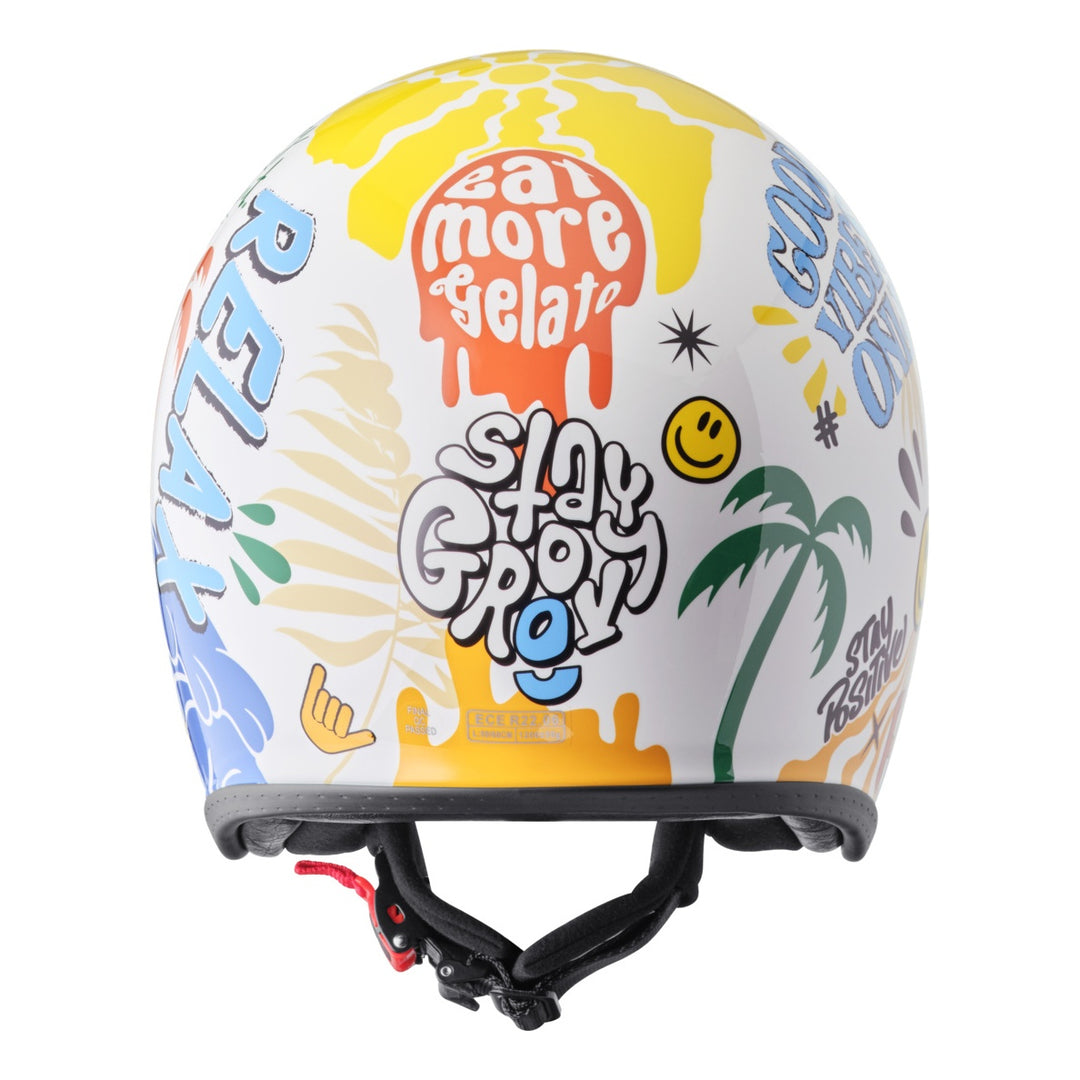 gms Jethelm Ride &amp; Surf weiss-gelb-blau summer vibes weiss-gelb-blau