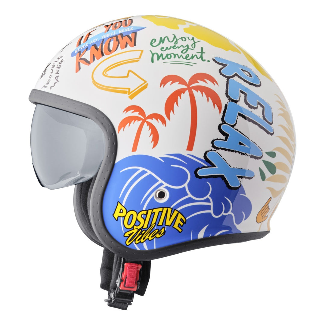 gms Jethelm Ride &amp; Surf weiss-gelb-blau summer vibes weiss-gelb-blau