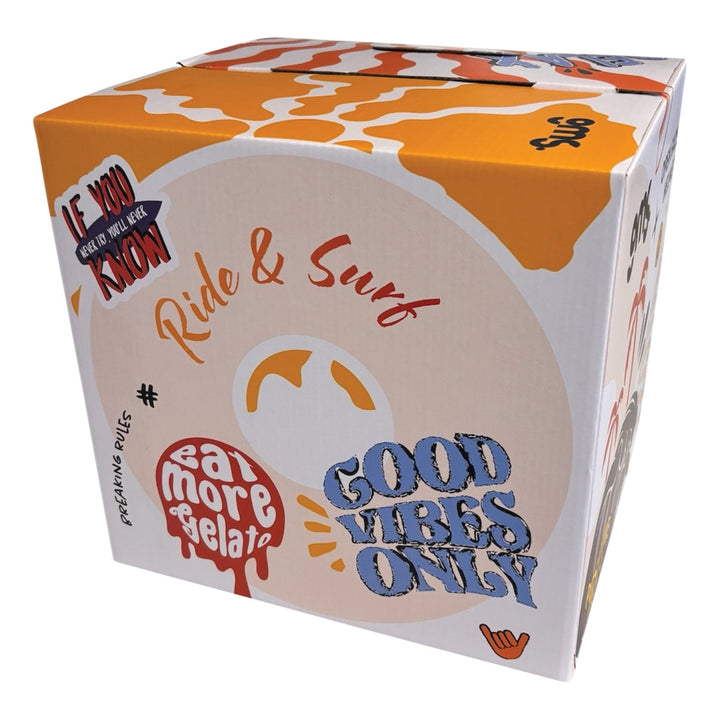 gms Jethelm Ride &amp; Surf weiss-gelb-blau summer vibes weiss-gelb-blau
