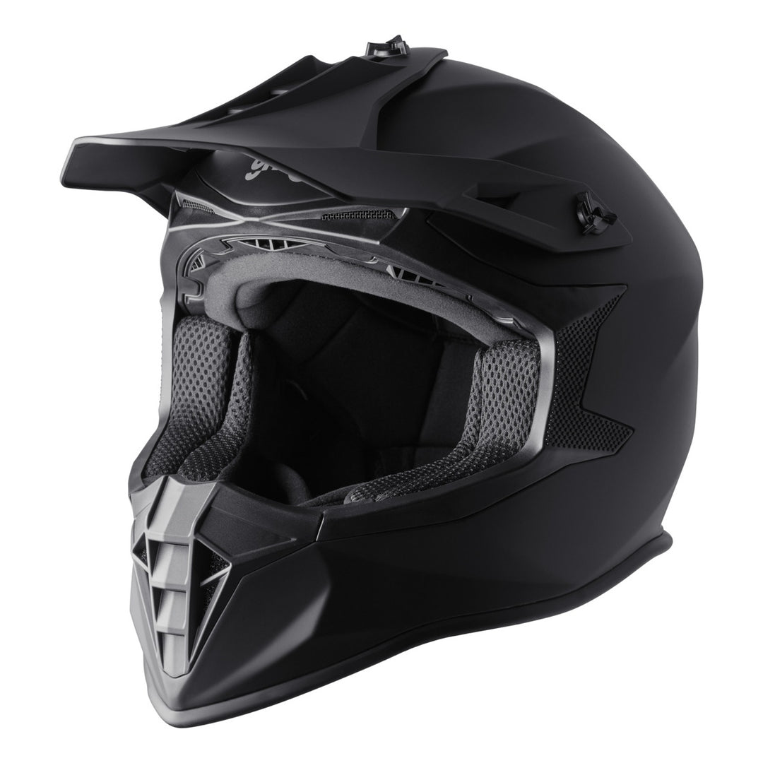 gms Motocrosshelm Fortis schwarz-matt