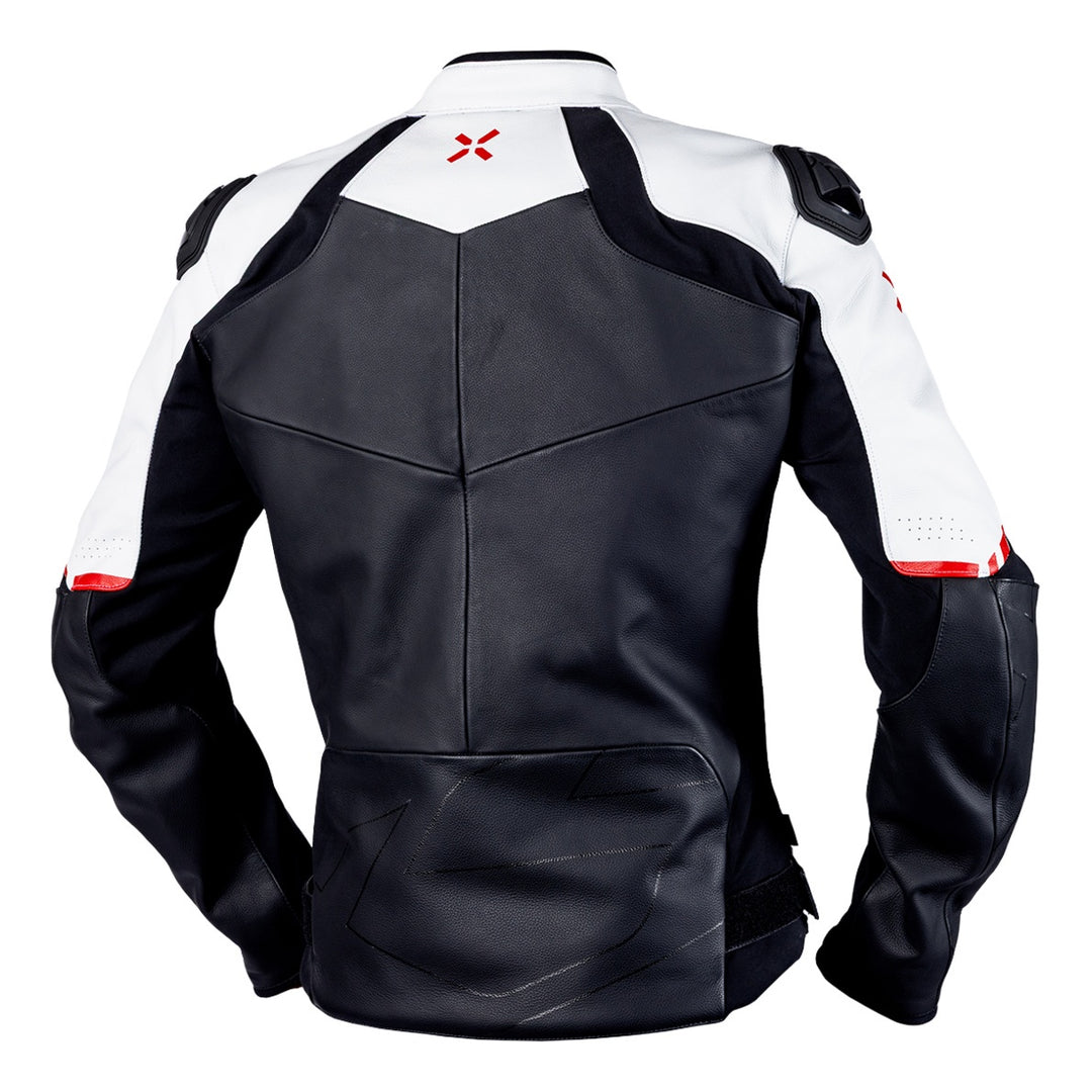 iXS Ace 1.0 Lederjacke schwarz-weiss-rot