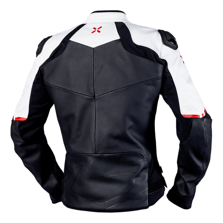 iXS Ace 1.0 Lederjacke schwarz-weiss-rot