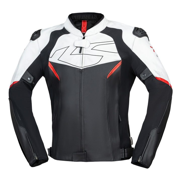 iXS Ace 1.0 Lederjacke schwarz-weiss-rot