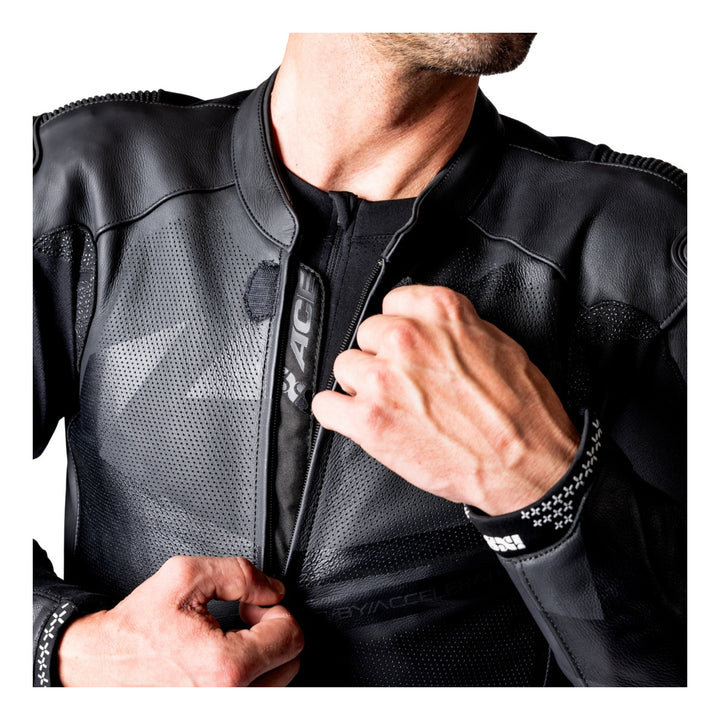 iXS Ace 1.0 Lederkombi Einteiler schwarz