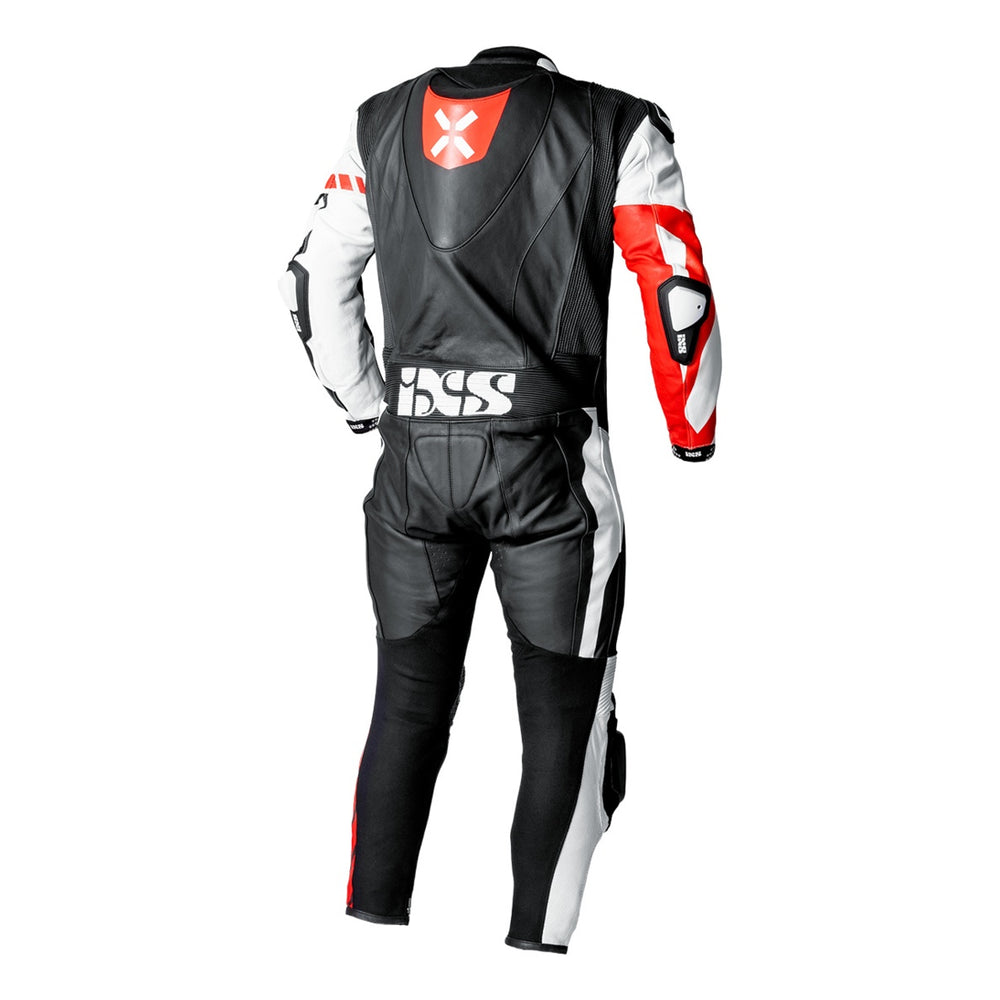 iXS Ace 1.0 Lederkombi Einteiler schwarz-weiss-rot