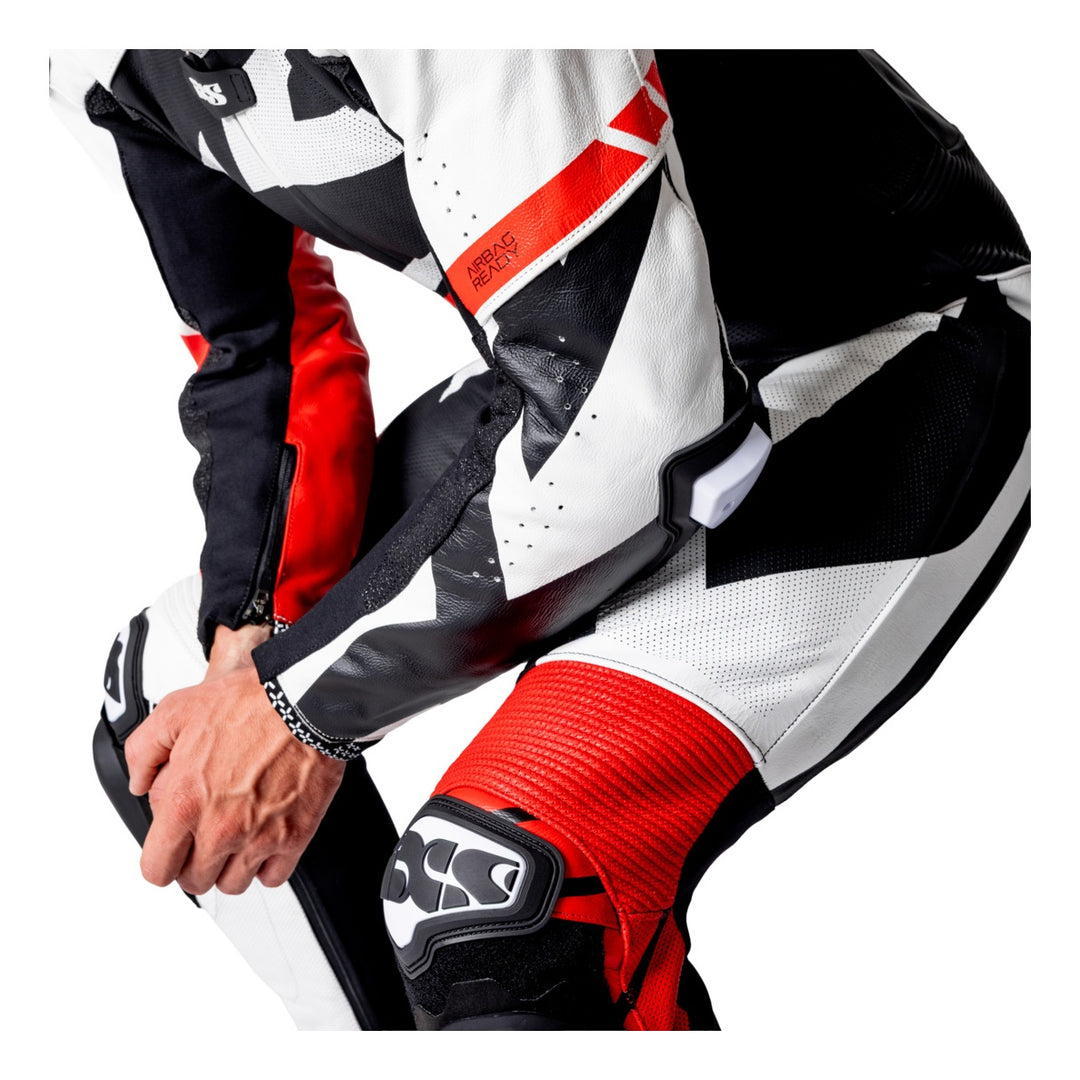 iXS Ace 1.0 Lederkombi Einteiler schwarz-weiss-rot