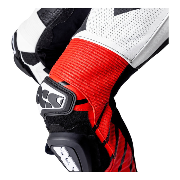 iXS Ace 1.0 Lederkombi Einteiler schwarz-weiss-rot