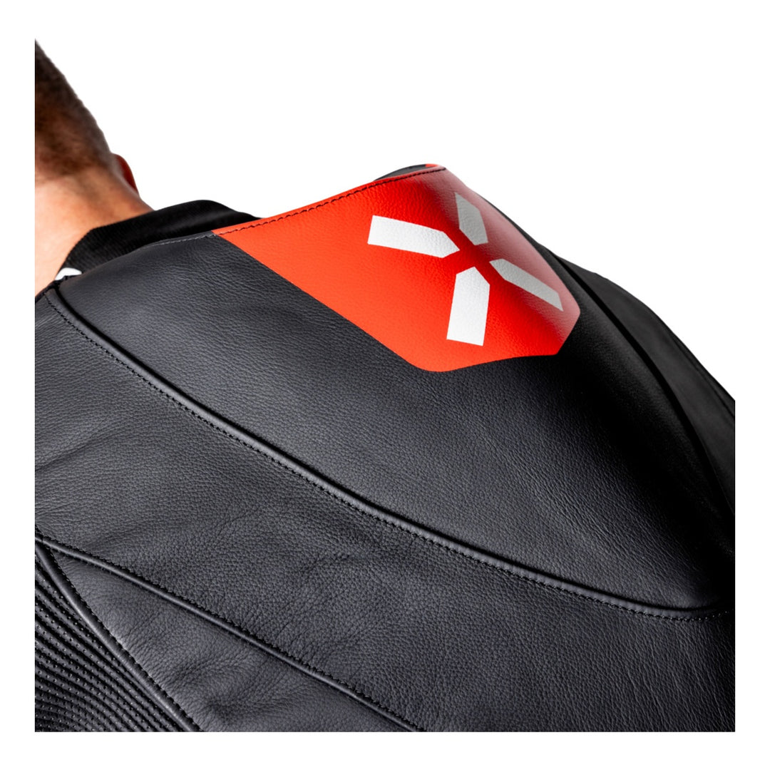 iXS Ace 1.0 Lederkombi Einteiler schwarz-weiss-rot