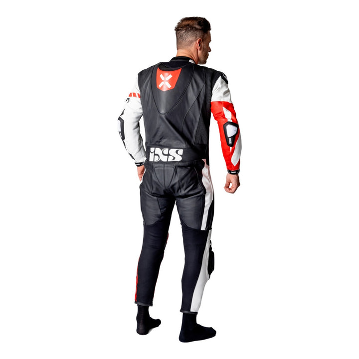 iXS Ace 1.0 Lederkombi Einteiler schwarz-weiss-rot