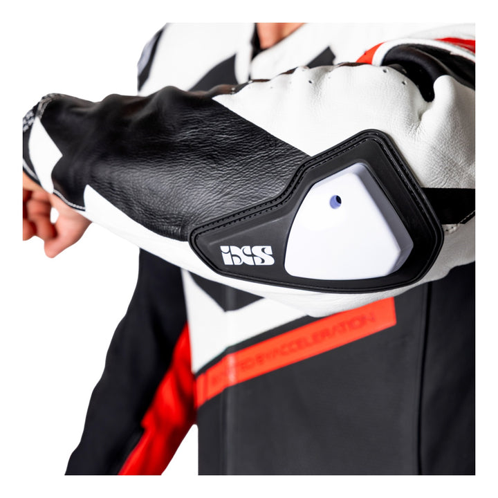iXS Ace 1.0 Lederkombi Einteiler schwarz-weiss-rot