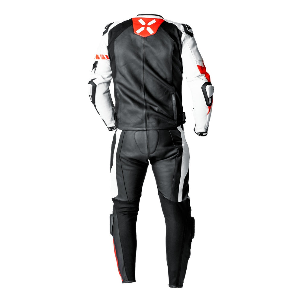 iXS Ace 1.0 Lederkombi Zweiteiler schwarz-weiss-rot
