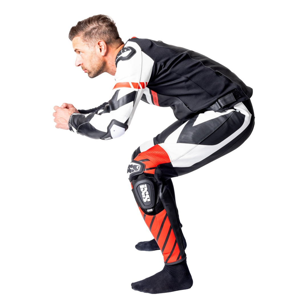 iXS Ace 1.0 Lederkombi Zweiteiler schwarz-weiss-rot