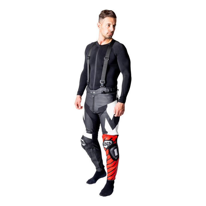 iXS Ace 1.0 Lederkombi Zweiteiler schwarz-weiss-rot