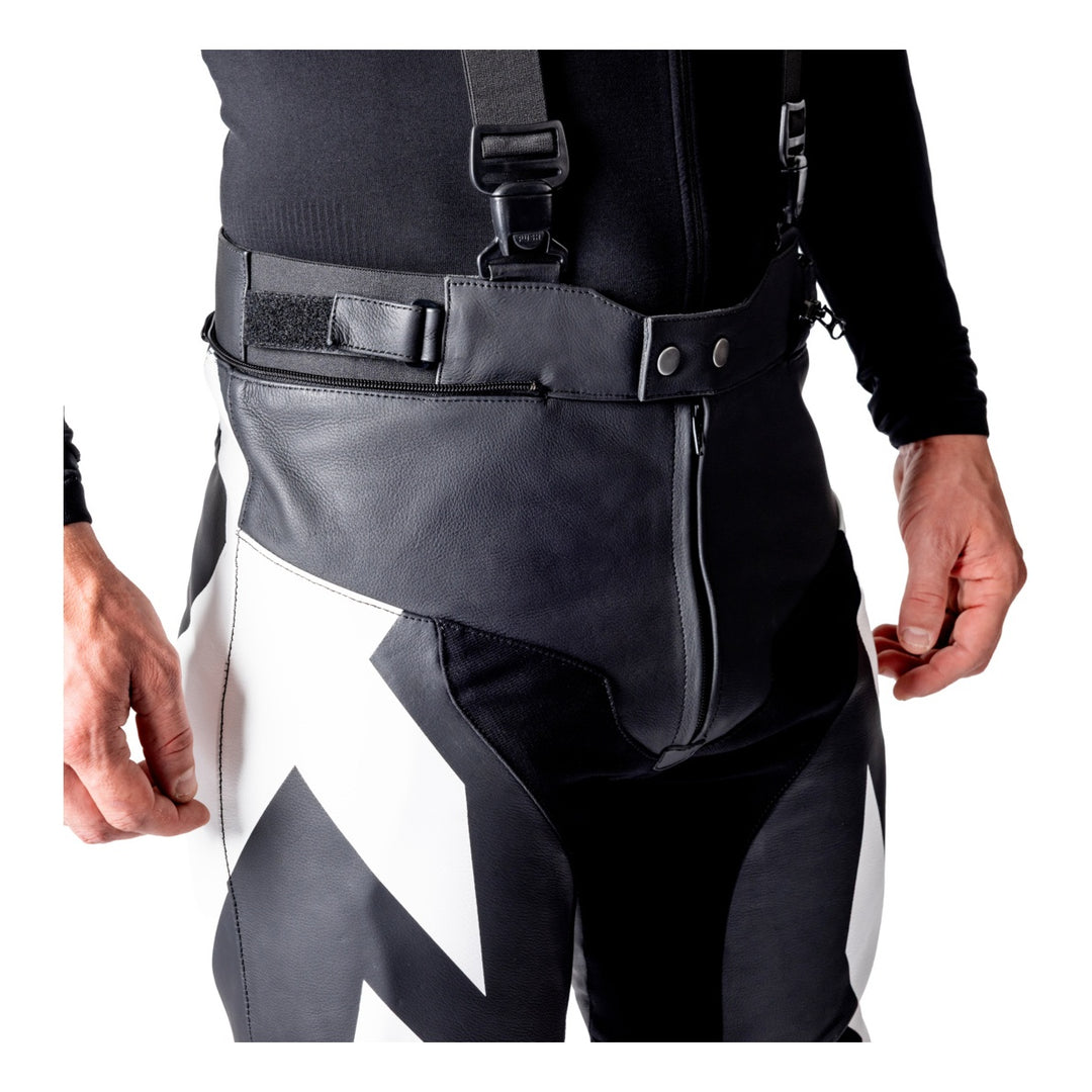 iXS Ace 1.0 Lederkombi Zweiteiler schwarz-weiss-rot