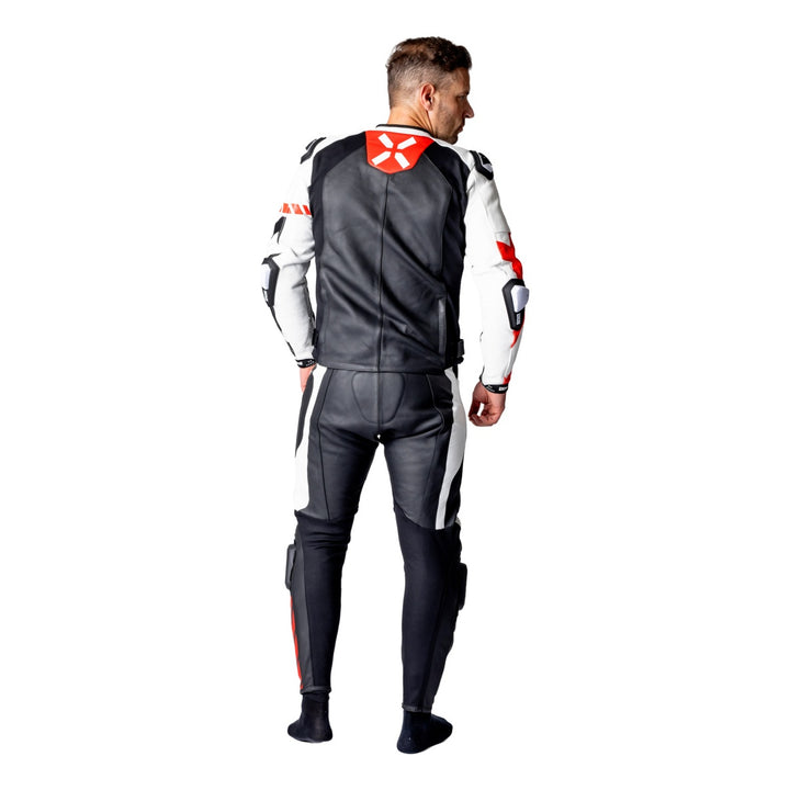 iXS Ace 1.0 Lederkombi Zweiteiler schwarz-weiss-rot