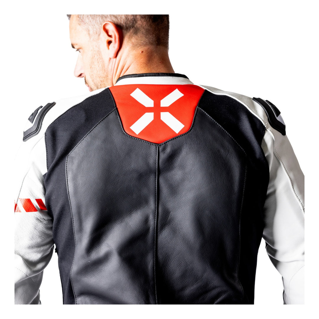 iXS Ace 1.0 Lederkombi Zweiteiler schwarz-weiss-rot
