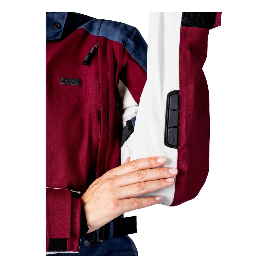 iXS Damen Tourster-STX 1.0 Laminatjacke weinrot-blau-cool grey