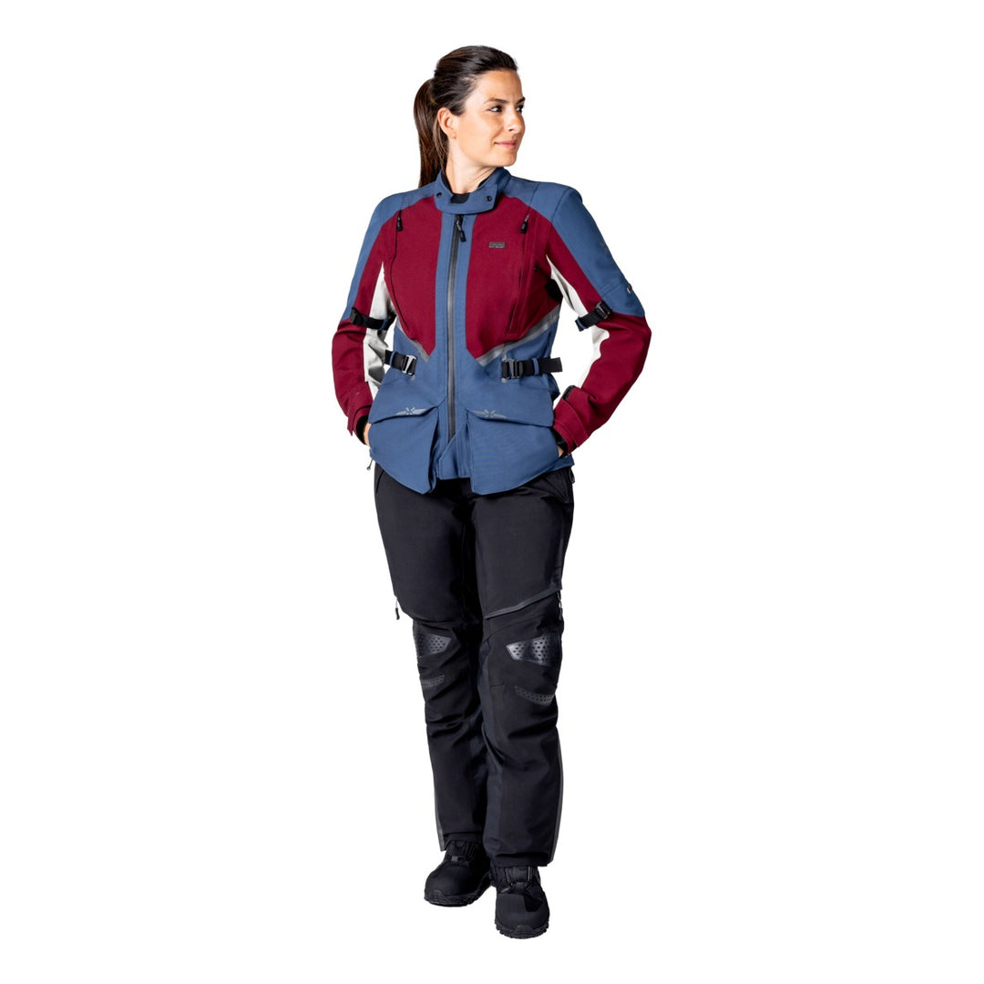 iXS Damen Tourster-STX 1.0 Laminatjacke weinrot-blau-cool grey