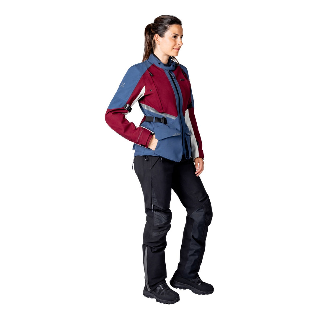 iXS Damen Tourster-STX 1.0 Laminatjacke weinrot-blau-cool grey