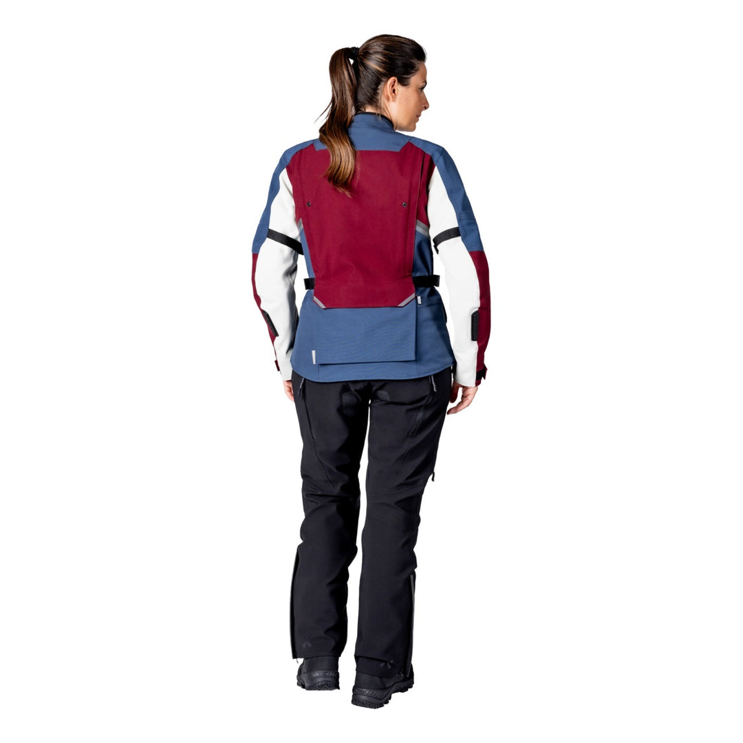 iXS Damen Tourster-STX 1.0 Laminatjacke weinrot-blau-cool grey