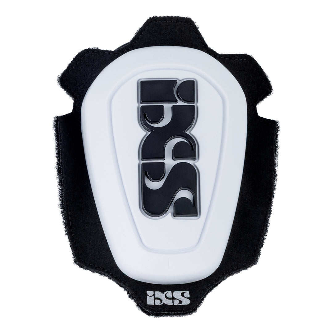 iXS Knieschleifer Reverse-Klett / Softklett-Befestigung paar weiss-schwarz OS weiss-schwarz