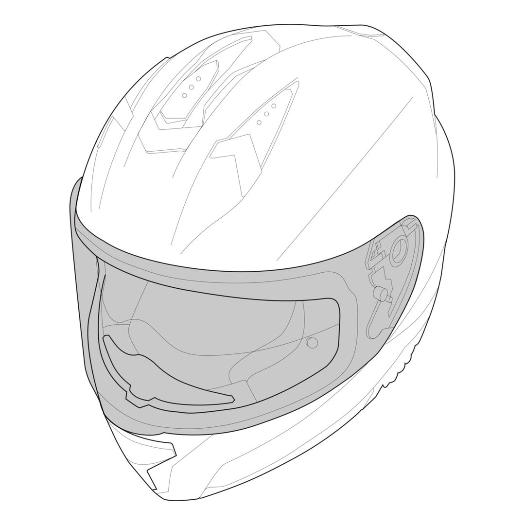 iXS iXS Rapid 1.0 FF Helm Visier smoke PLR grau