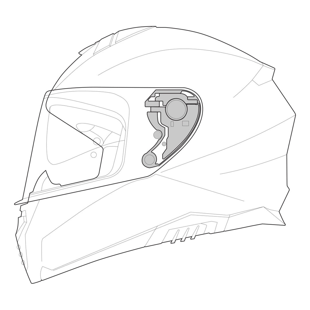 iXS iXS Rapid 1.0 FF Helm Visiermechanik schwarz