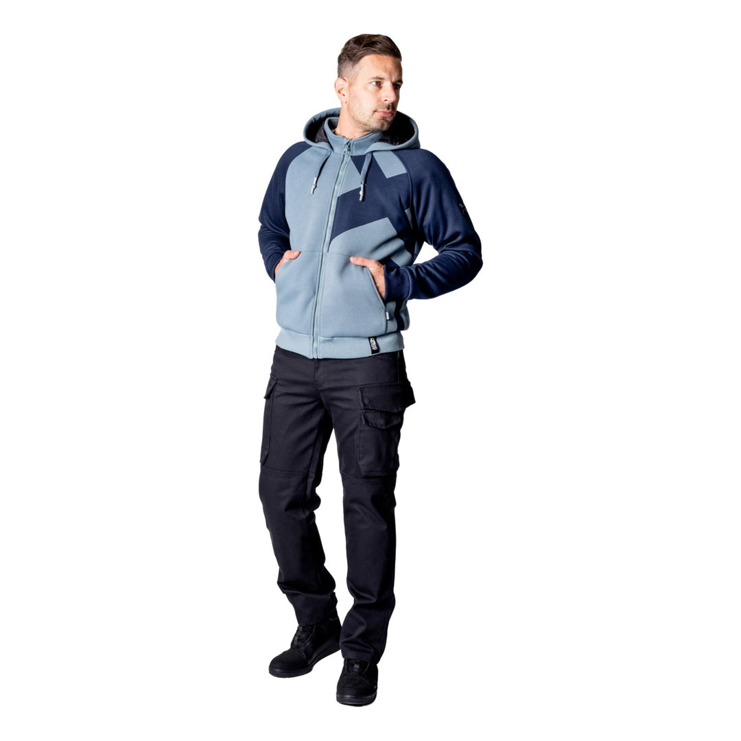 iXS Rapid 1.0 Hoodie dunkelblau-blau grau