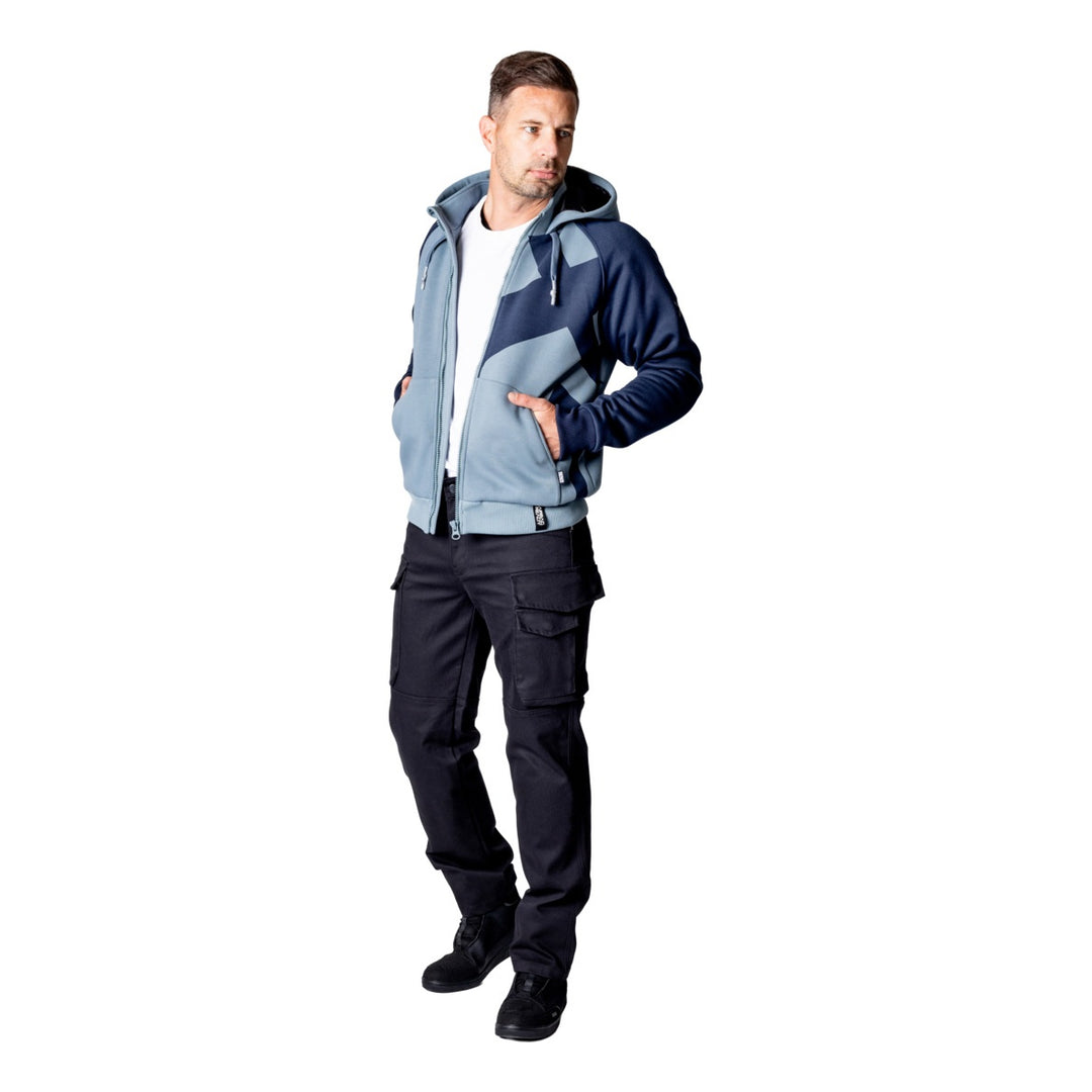 iXS Rapid 1.0 Hoodie dunkelblau-blau grau