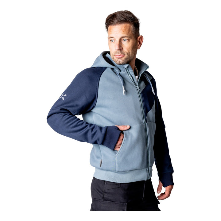 iXS Rapid 1.0 Hoodie dunkelblau-blau grau