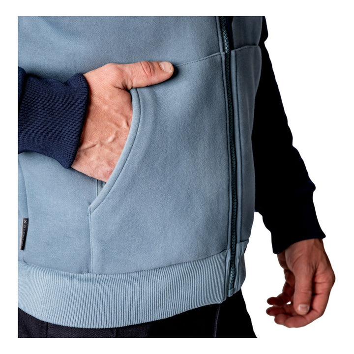 iXS Rapid 1.0 Hoodie dunkelblau-blau grau