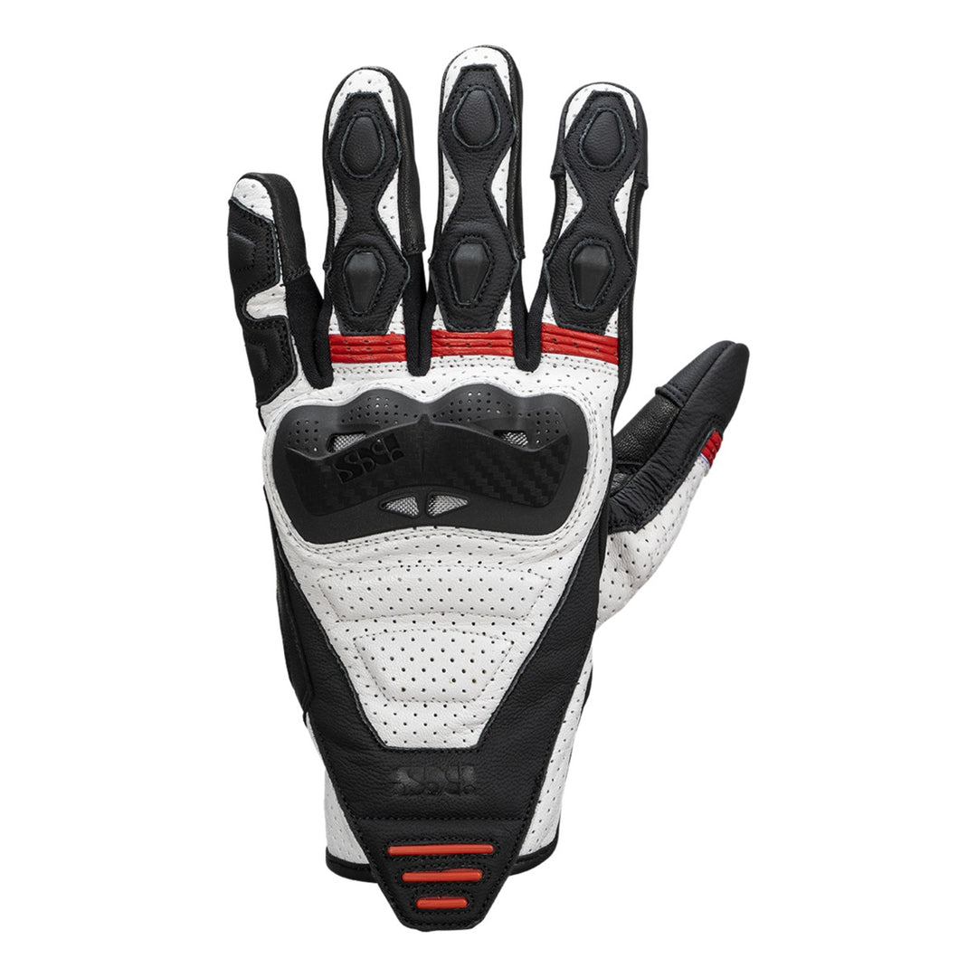 iXS Rapid 1.0 Lederhandschuhe schwarz-weiss-rot