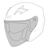 iXS iXS Rapid 1.0 OF Helm Visier clear transparent