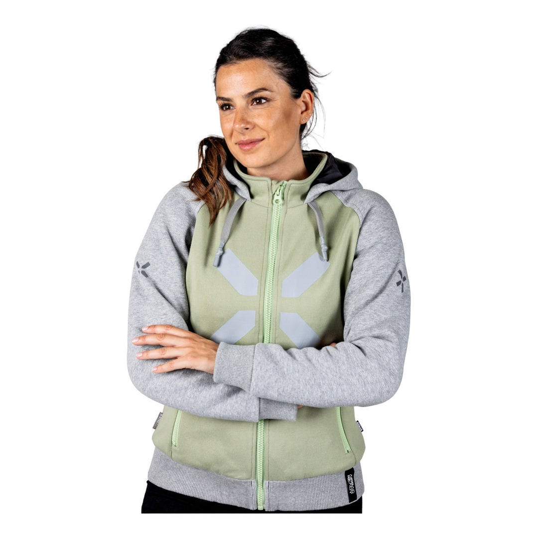 iXS Rapid 1.0 WMS Hoodie hellgrün-cool grey