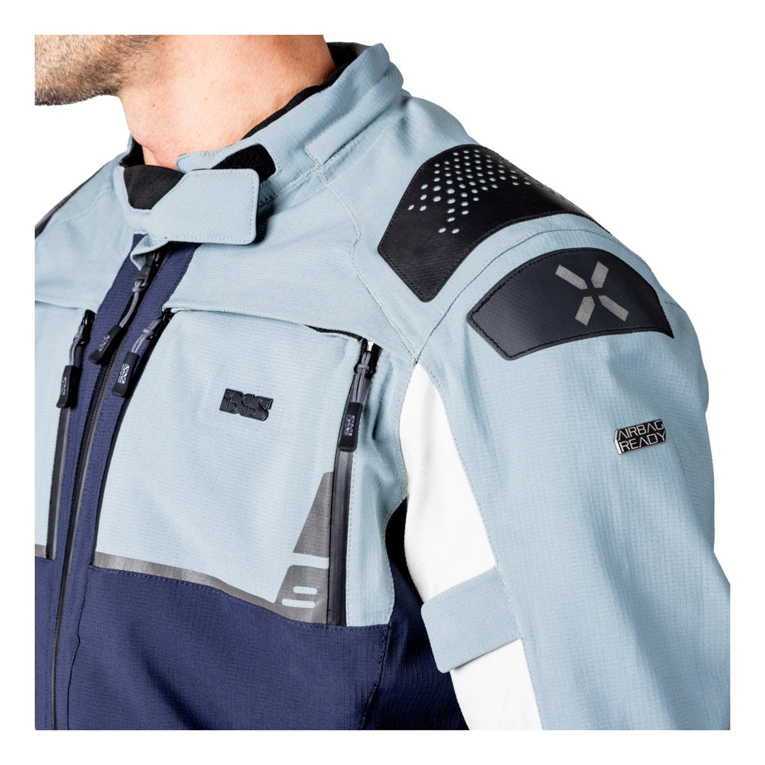 iXS Tourster-STX 2.0 Laminatjacke dunkelblau-blau grau-cool grau