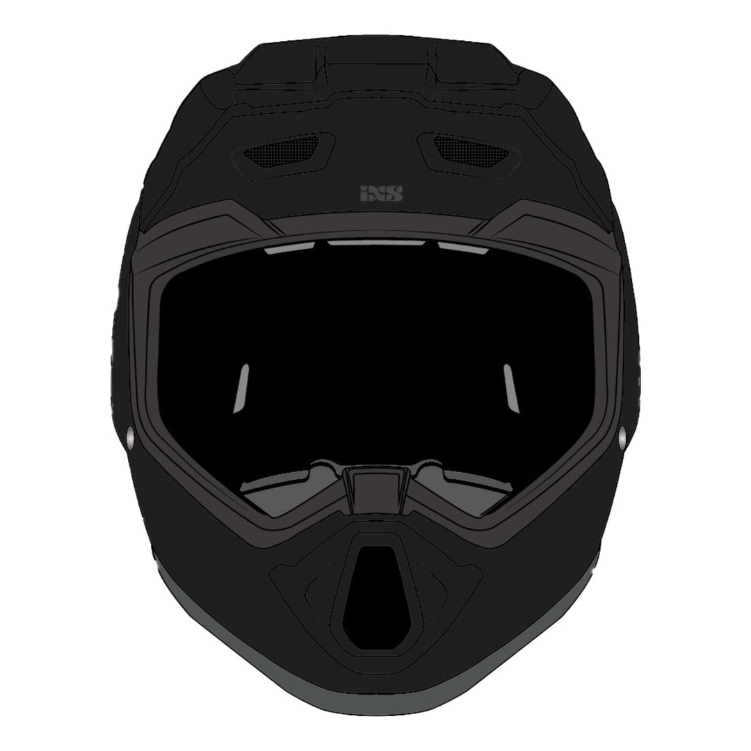 iXS Trigger MX 1.0 Chalky MIPS Integralhelm matt metallisch schwarz