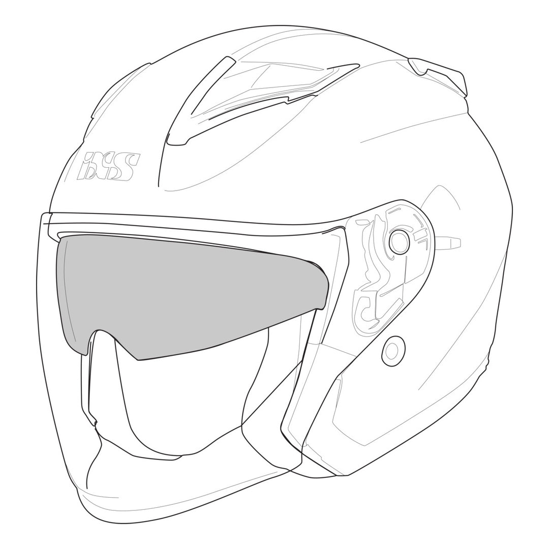 iXS iXS Visier Rapid 1.0 OF Helm Sonnenblende innen grau-transparent