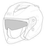 iXS iXS Visier Rapid 1.0 OF Helm Sonnenblende innen grau-transparent